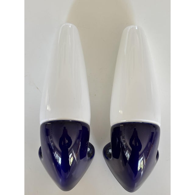 Mid-Century Modern Swedish Ceramic 6035 Wall Lights by Stig Carlsson for Ifö, 1950s, Set of 2 For Sale - Image 3 of 14