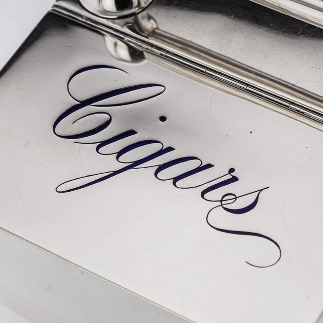 19th Century Victorian Silver & Enamel Cigar Box from Sampson Mordan, 1892 For Sale - Image 9 of 15