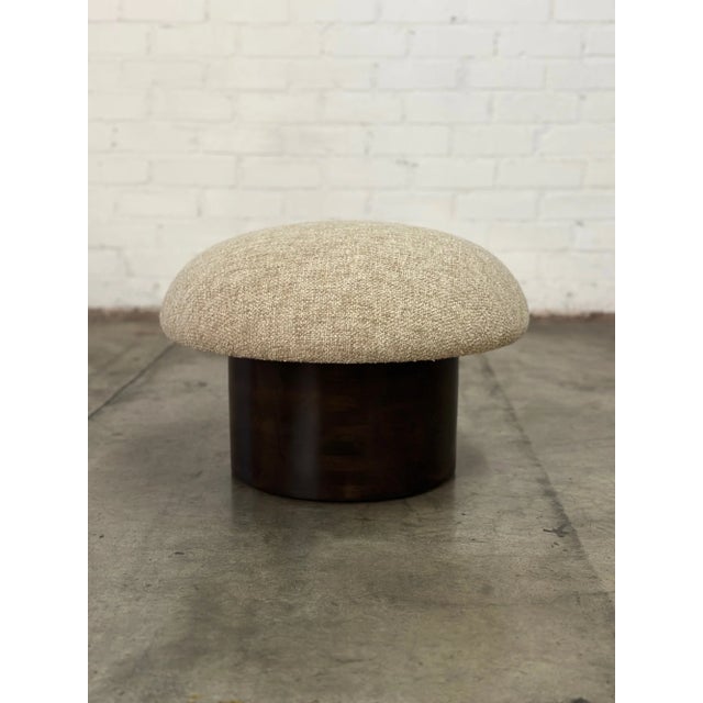 Made to Order “Miel” Model Mushroom- In Walnut and Beige For Sale - Image 4 of 12