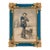Late 19th Century French Blue & Gilt Ormolu-Mounted Picture Frame With Hunter Print For Sale