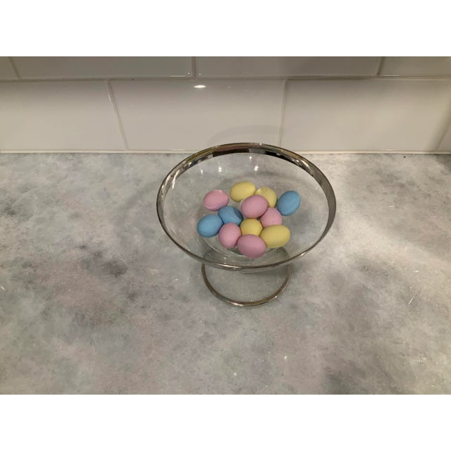 Vintage Dorothy Thorpe Silver Rimmed Candy Dish For Sale In New York - Image 6 of 7