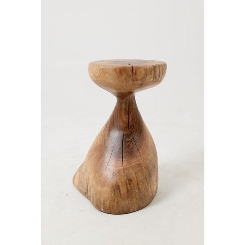 Early 21st Century Sculptural Side Table in Walnut by Logniture For Sale - Image 5 of 17