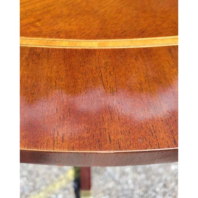 Councill Furniture Round Banded Mahogany Conference Table For Sale - Image 11 of 14