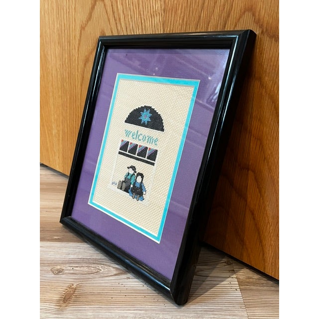 Late 20th Century Vintage Amish Cross-Stitch For Sale - Image 5 of 6
