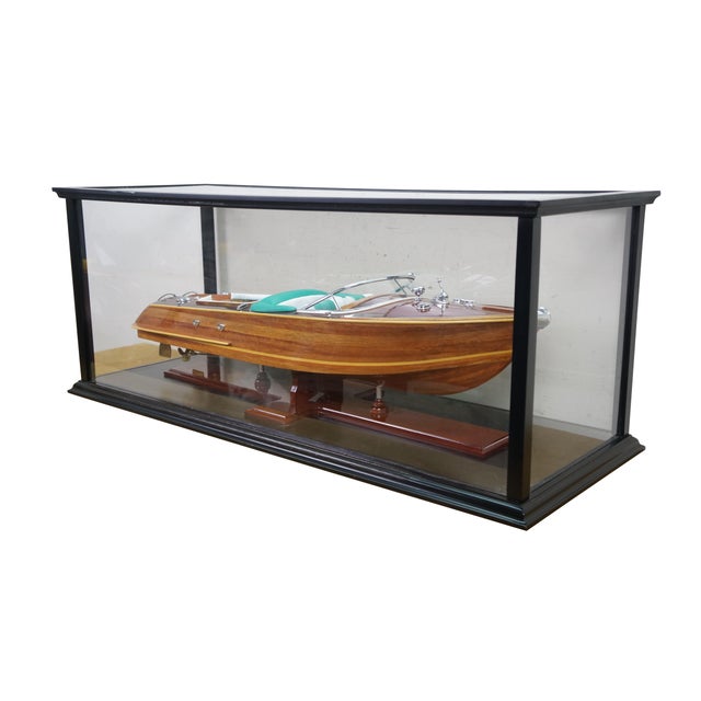 Beautifully crafted wooden speedboat model inspired by the iconic Riva Aquarama, one of the most celebrated classic...