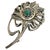 Peacock Feather No. 16/1000 Brooch in Silver & Chrysoprase in the style of Alphonse Mucha, 1992 For Sale - Image 16 of 16