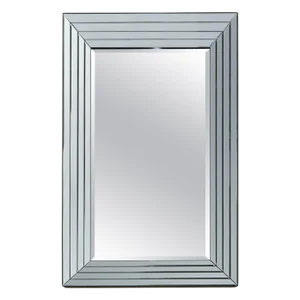 Large Triple Bevelled Edge Wall Hanging Mirror Designed to Pull Light