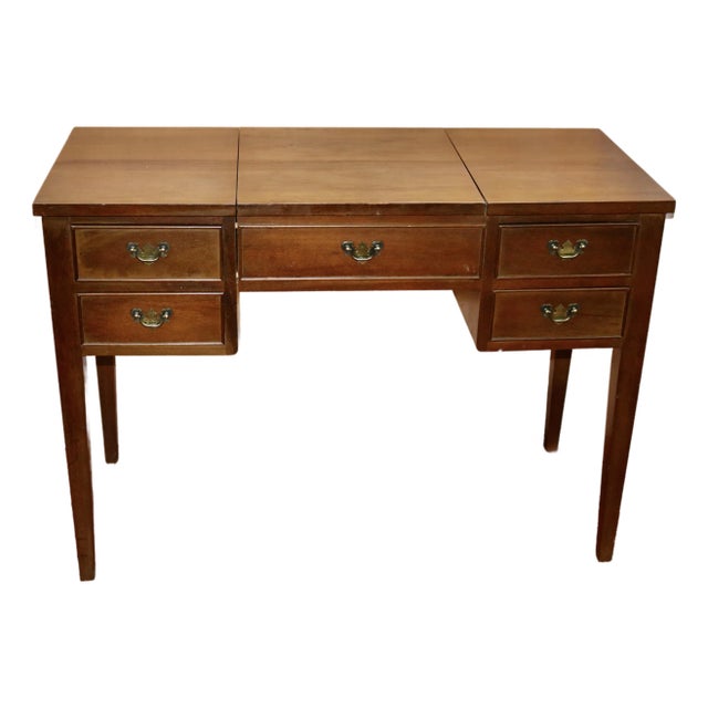 Craftique Furniture Authentic Reproduction Dressing Table With Mirror For Sale
