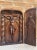 French Antique Hand Carved Walnut Wood Religious Triptych or Carved Wall Sculpture Panel, 1890s For Sale - Image 3 of 18
