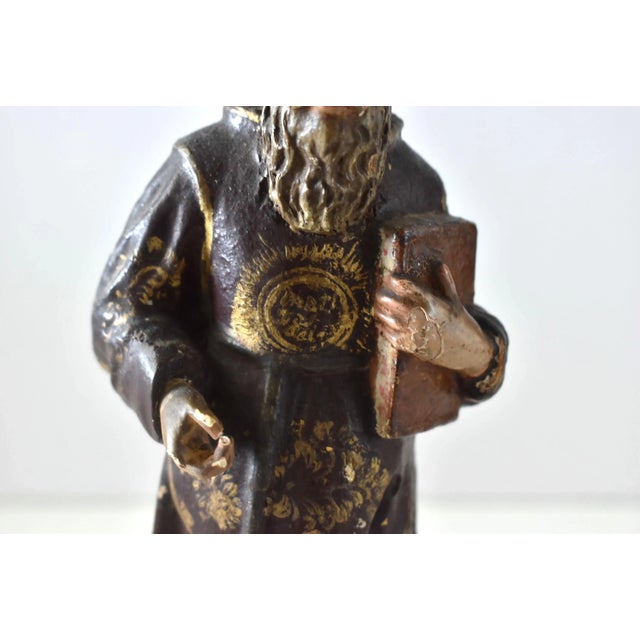 19th-Century Antique Spanish Colonial St Peter Santos For Sale - Image 10 of 13