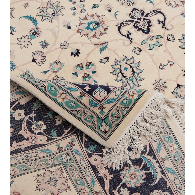 Textile Doris Leslie Blau Tabriz Antique Allover Warm Tan Hand-Knotted Wool Rug For Sale - Image 7 of 7