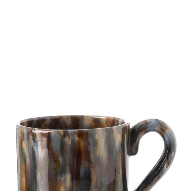 19th Century Earthenware Mug and Jug from Caldas, Set of 2 For Sale - Image 4 of 6