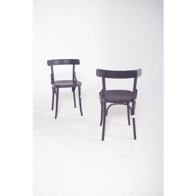 Vintage Black Lacquered Chair, 1950 For Sale - Image 4 of 10