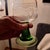 Bottle Green Vintage German Roemer Crystal Wine Glasses: Etched Grape With Green Beehive Stem For Sale - Image 8 of 8