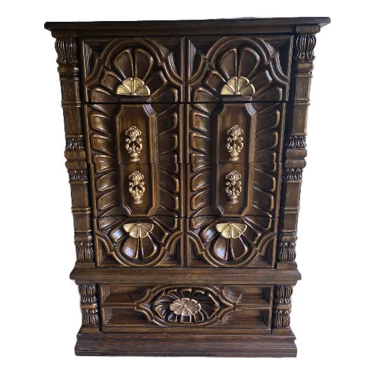 1970s Vintage Spanish Revival Chest of Drawers For Sale