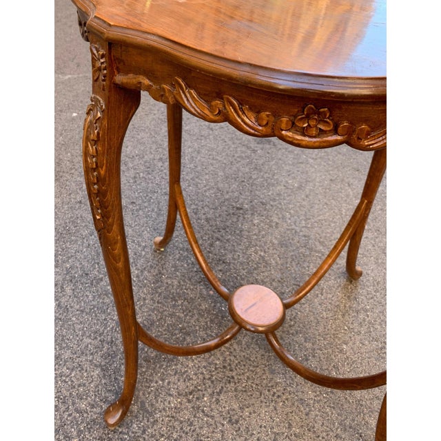 French beech table, hand carved, late 1800s.