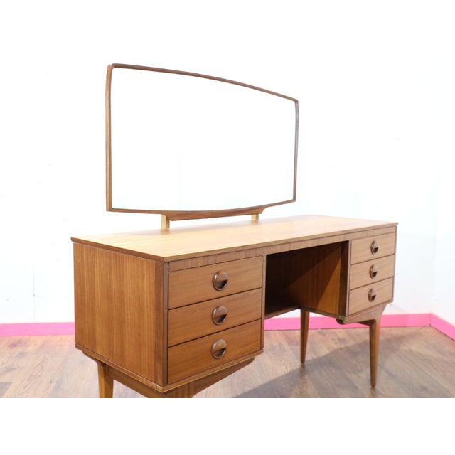Mid-Century Modern 1960s Mid Century Modern Vintage Teak Vanity Desk by Butilux For Sale - Image 3 of 15