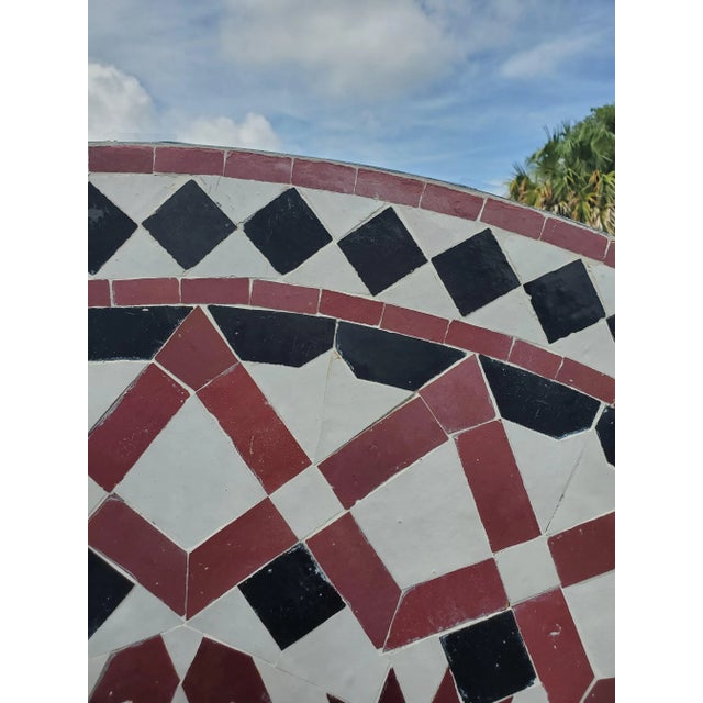 72" Moroccan Mosaic Table, Multi-Color Settachia For Sale - Image 4 of 8