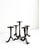 Vintage wrought iron candelabra in the style of French designer Jean Royère. Features five candle holders and sinuous...