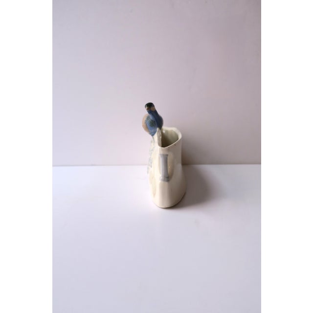 Off-white Peacock or Pheasant Bird Desk Letter Mail Holder For Sale - Image 8 of 12