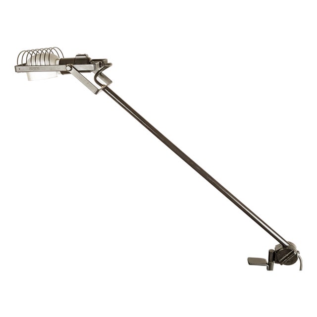 Aluminum & Black Metal Sintesi Table Lamp by Ernesto Gismondi for Artemide, 1970s For Sale