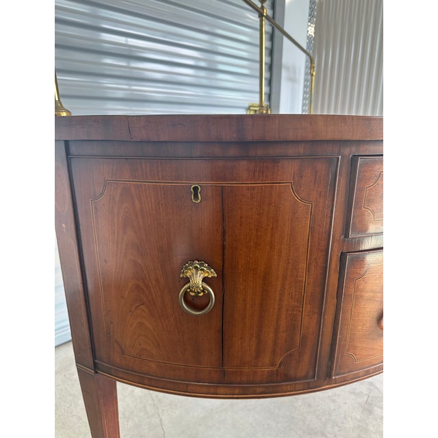 English 18th Century George III Mahogany Demi-Lune Sideboard Circa 1790. For Sale - Image 13 of 14