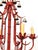 Mid-Century Modern Fabulous Italian Tole Vintage Red Faux Bamboo Pagoda With Brass Bells Chandelier ~ Rewired ~ Restored ~ Rejuvenated For Sale - Image 3 of 12