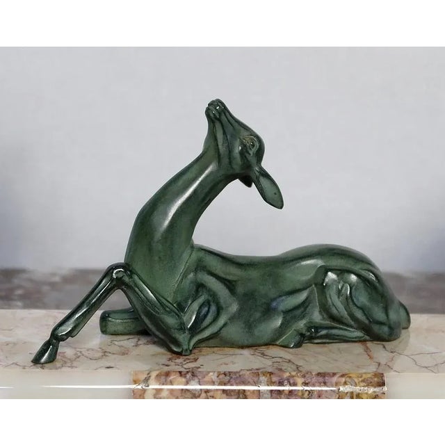 Beige Art Deco Stag & Deer, 20th-Century For Sale - Image 8 of 18