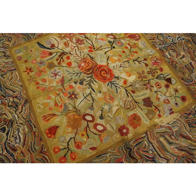 Antique American Hooked Rug For Sale - Image 9 of 12
