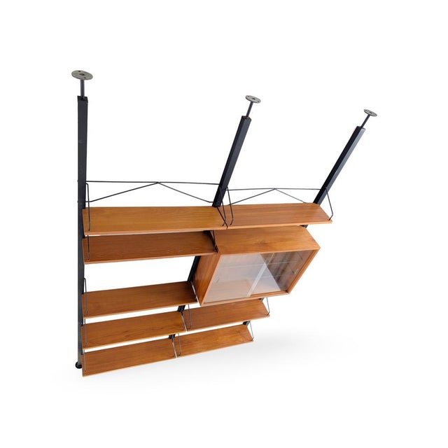 Cado Mid-Century Modern Wall Unit in Teak by Poul Cadovius, 1960 For Sale - Image 4 of 10