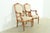 Baker Furniture Company Baker Furniture Style French Regency Louis XVI Carved Walnut Armchairs or Dining Captain Chairs, Pair For Sale - Image 4 of 13
