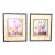 Set of 2 Alma Lee Tropical Macaw Café Framed Art Prints - Bamboo Frames For Sale