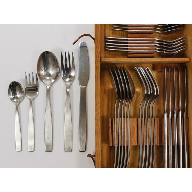 Austrian Boxed Flatware Cutlery for Six People, 1950s, Set of 30 For Sale - Image 3 of 17