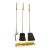 Wall Mount ~ Mid Century Modernist Brass Fireplace Tools Set ~ Donald Deskey Era For Sale