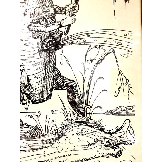 Black Salvador Dali - Les Songes Drolatiques - Handsigned Lithograph 1973 For Sale - Image 8 of 11