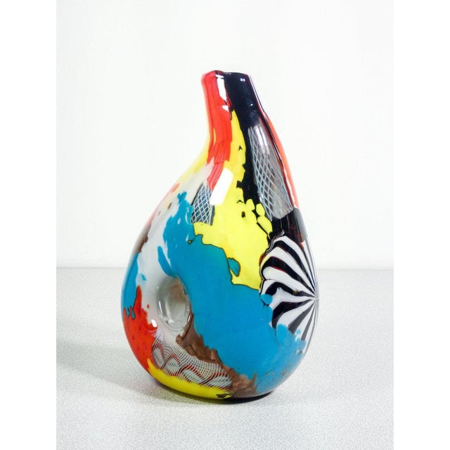 Glass Oriente Vase by Dino Martens for A. Toso., 1950s For Sale - Image 7 of 17
