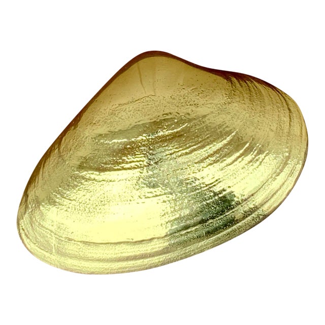 Vintage Cast Brass Quohog Clam Door Knocker For Sale