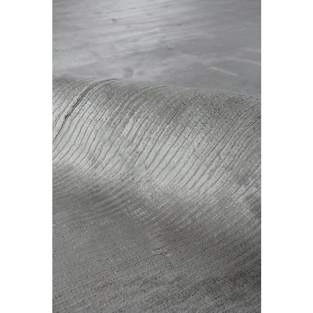 Not Yet Made - Made To Order Exquisite Rugs Ives Hand loom Viscose Light Blue Rug-12'x15' For Sale - Image 5 of 10