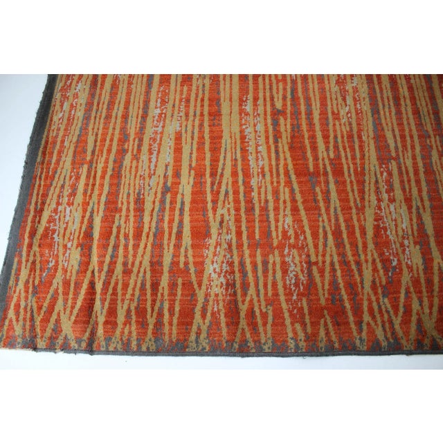 Abstract Wool Rug, 1940s For Sale - Image 4 of 8
