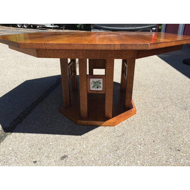 Alan Kaniarz Hexagonal Oak Dining Table | Chairish