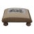 1990s Lion Upholstered Print Small Squares Stool or Ottoman For Sale