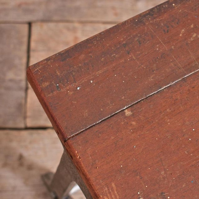 School Locker Room Storage Bench, 1950s For Sale - Image 6 of 8