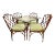 Faux Bamboo Table and Four Chairs For Sale