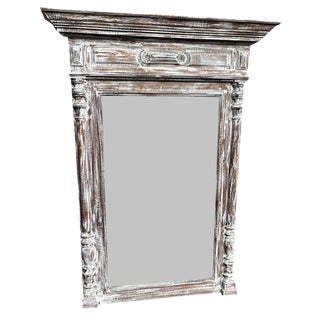 Large 19th Century French Column Mirror For Sale