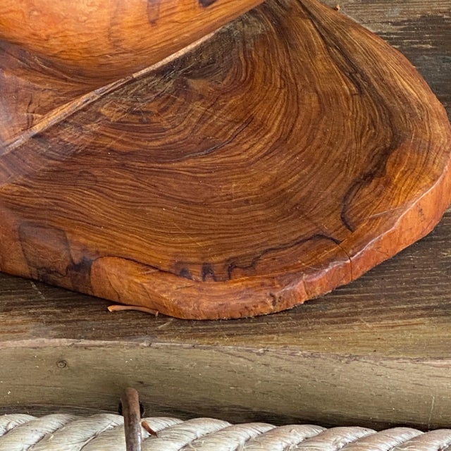 Brutalist Olive Wood Vide Poche by Charlotte Perriand, France, 1950s For Sale - Image 9 of 13