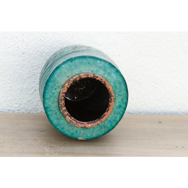 Ceramic Vintage Green Haven Pot For Sale - Image 7 of 9
