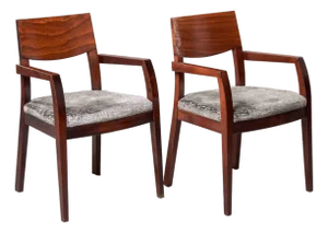 Pair of Art Deco Style Mahogany Armchairs