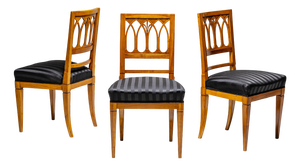 Neoclassical Chairs in Cherrywood, Early 19th Century, Set of 3