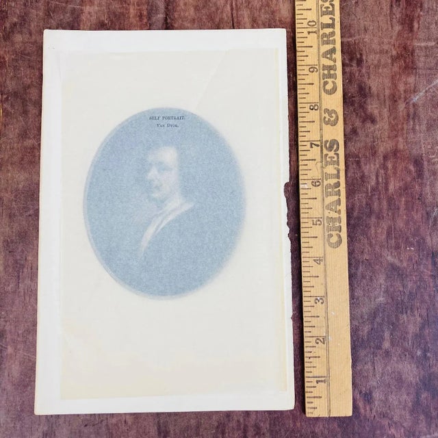 Mid 1800s Antique Etching Van Dyck Self Portrait For Sale - Image 10 of 11