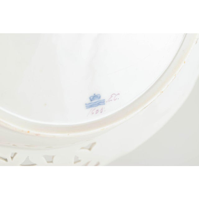 Deep Porcelain Plate with Floral Motif from Royal Copenhagen, Early 20th Century For Sale - Image 4 of 5